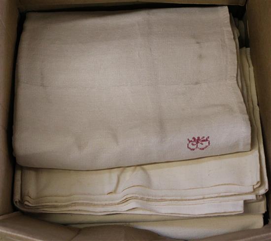 Box of French linen table cloth/sheets